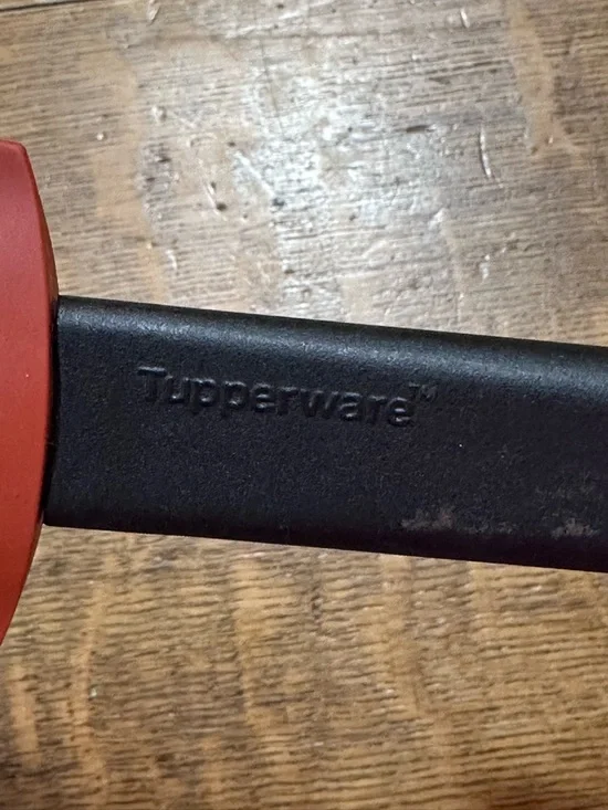 Tupperware Red Silicone Spatula with Black Handle - Picture 2 of 3